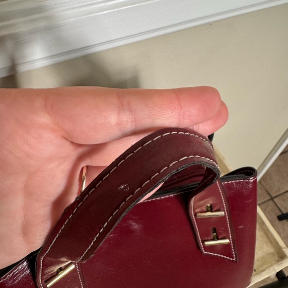 Laorentou Classic Women's Wine Leather Tote - Picture 8 of 16